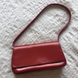 90s vintage cherry red patent handbag purse